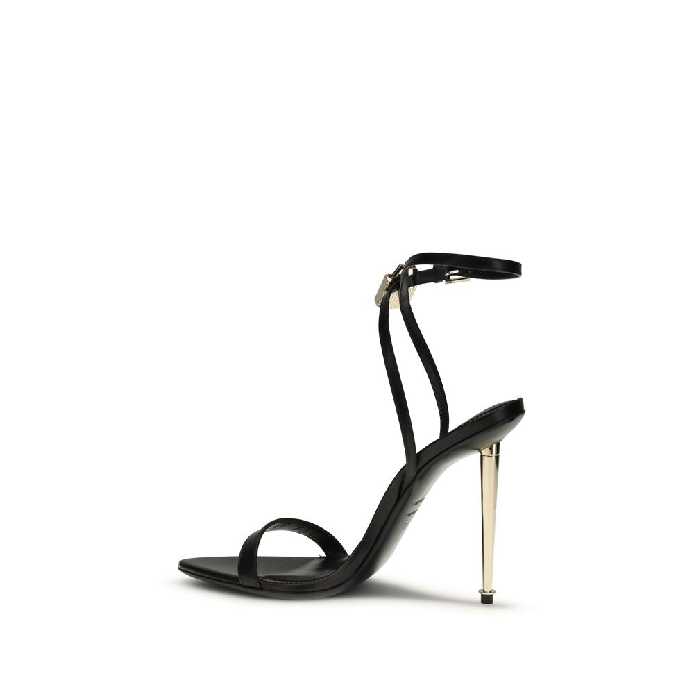 Tom Ford Svarte Stilettsandaler i Geiteskinn