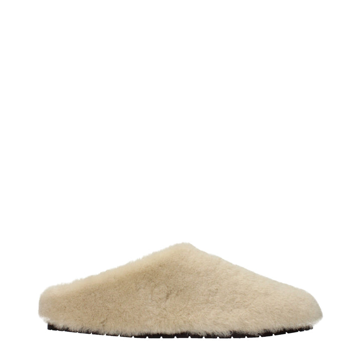 Prada Tøfler i Beige Pels