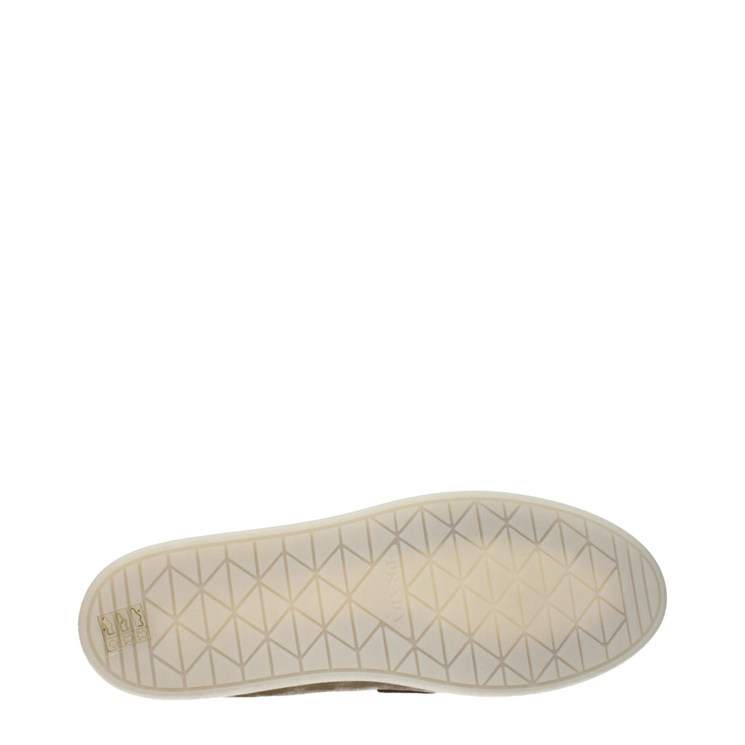 Prada Beige Loafers i Skinn
