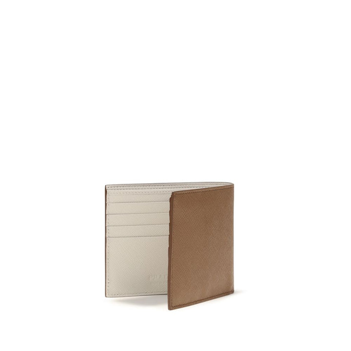 Prada Beige Calf Leather Bos Taurus Lommebok