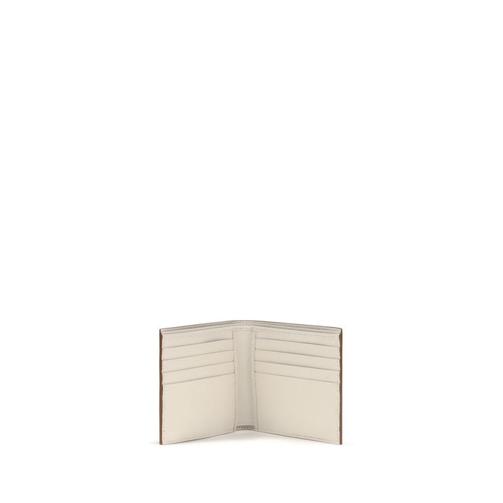 Prada Beige Calf Leather Bos Taurus Lommebok