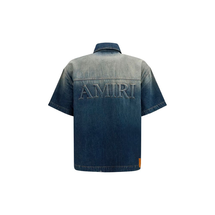 Amiri blå dongeriskjorte