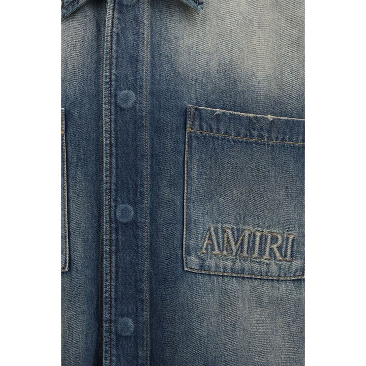 Amiri blå dongeriskjorte