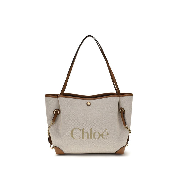 Chloé Beige Skulderveske i Bomull