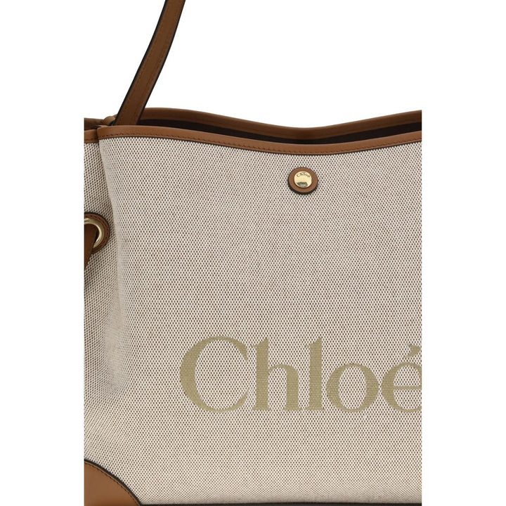 Chloé Beige Skulderveske i Bomull