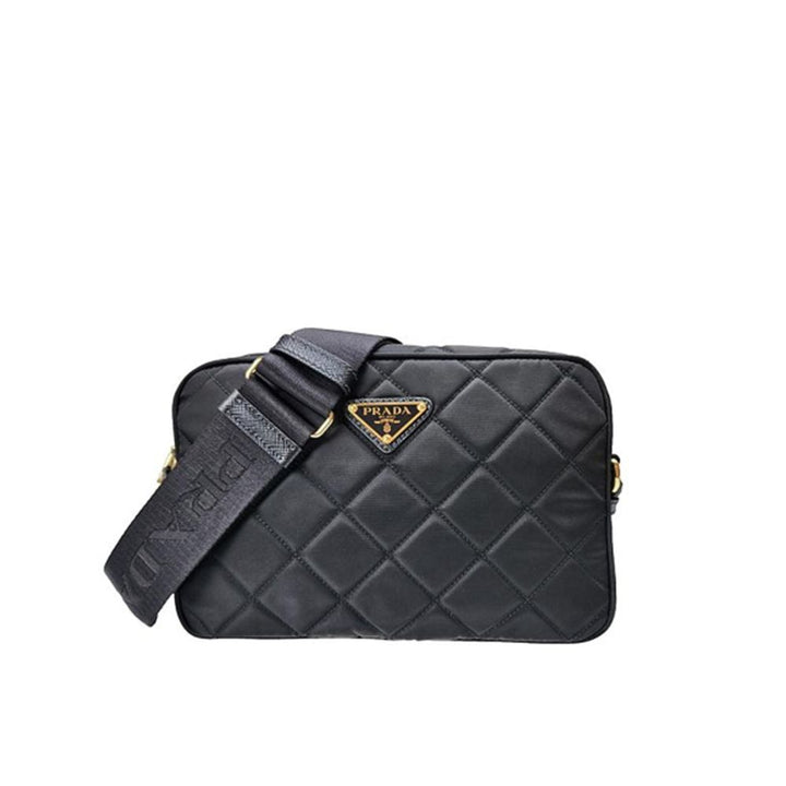 Prada sort skulderveske i nylon