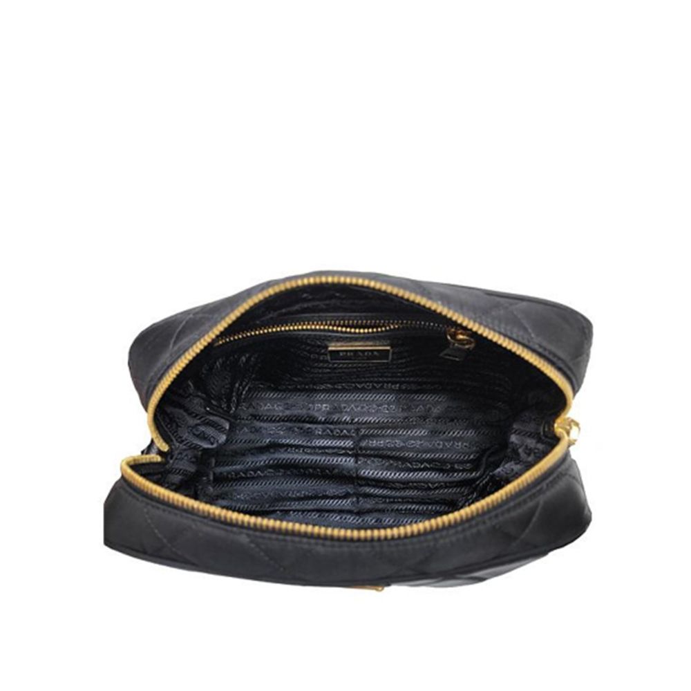 Prada sort skulderveske i nylon