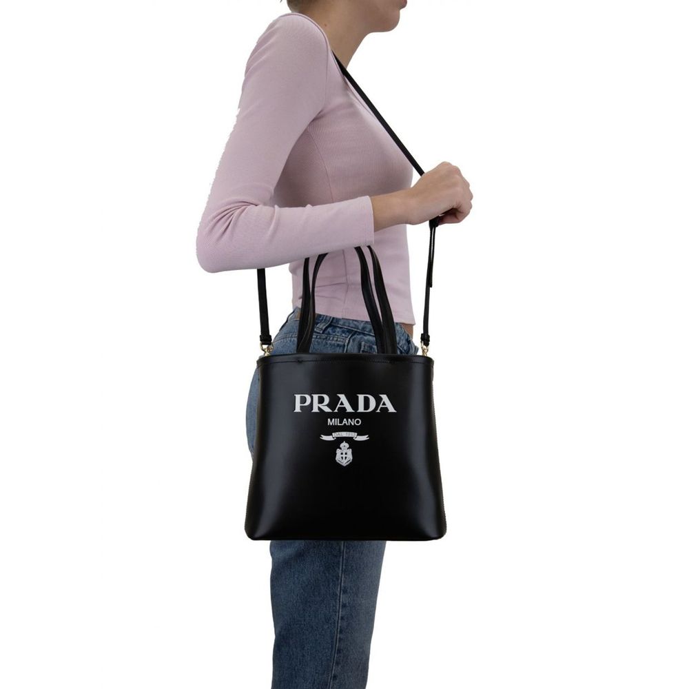 Prada Svart Kalveskinn Toteveske