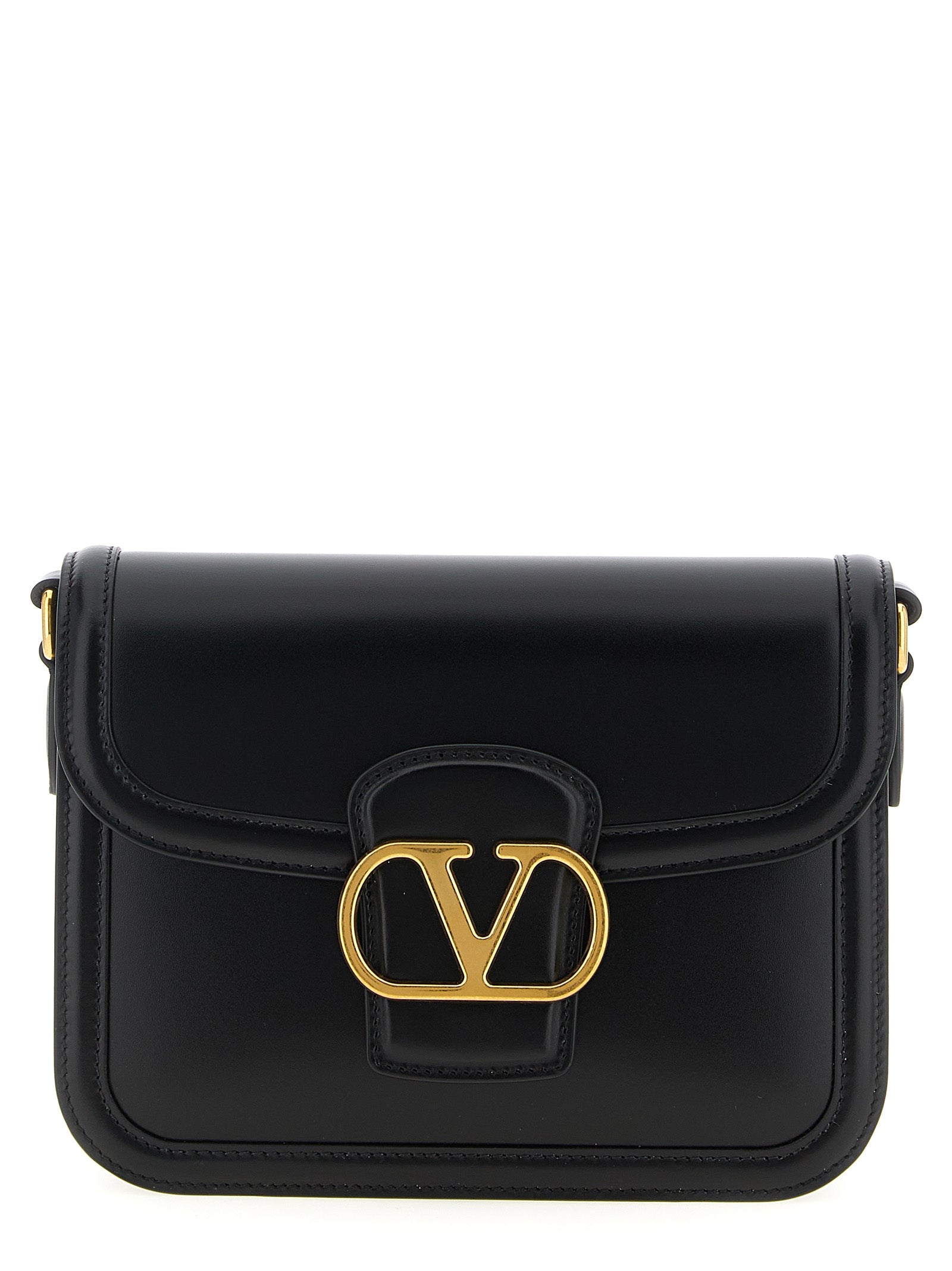 Valentino Garavani Crossbody-veske i svart kalveskinn