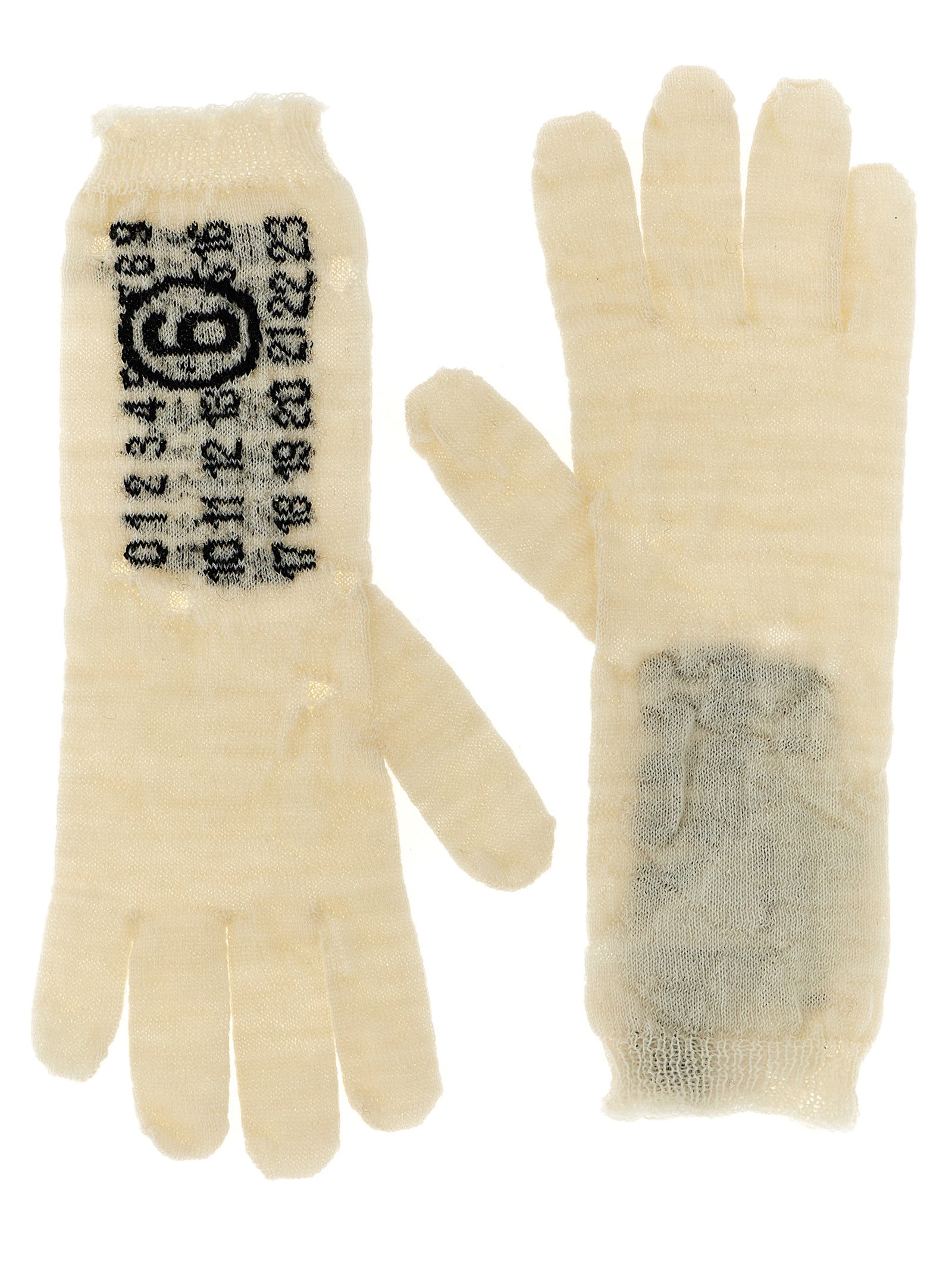 Bicolor Virgin Wool Gloves
