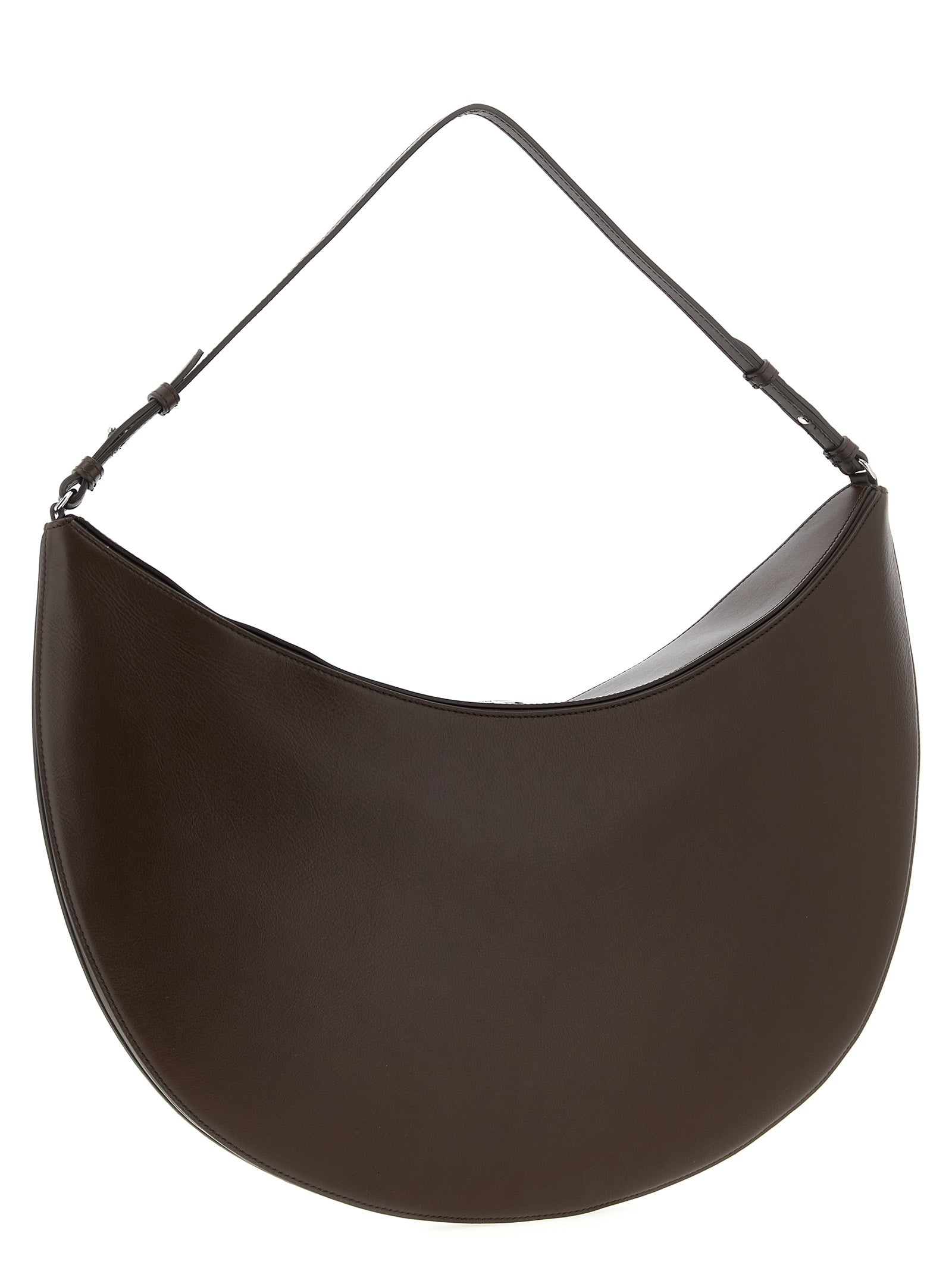 Brown Calfskin Shoulder Bag
