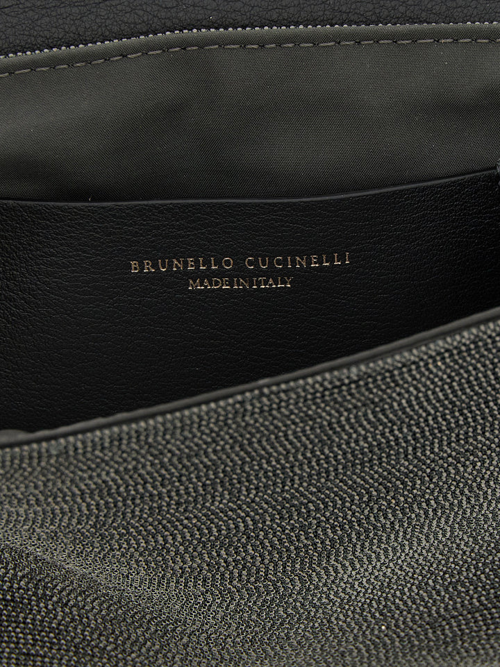 Brunello Cucinelli Svart Skinnclutch