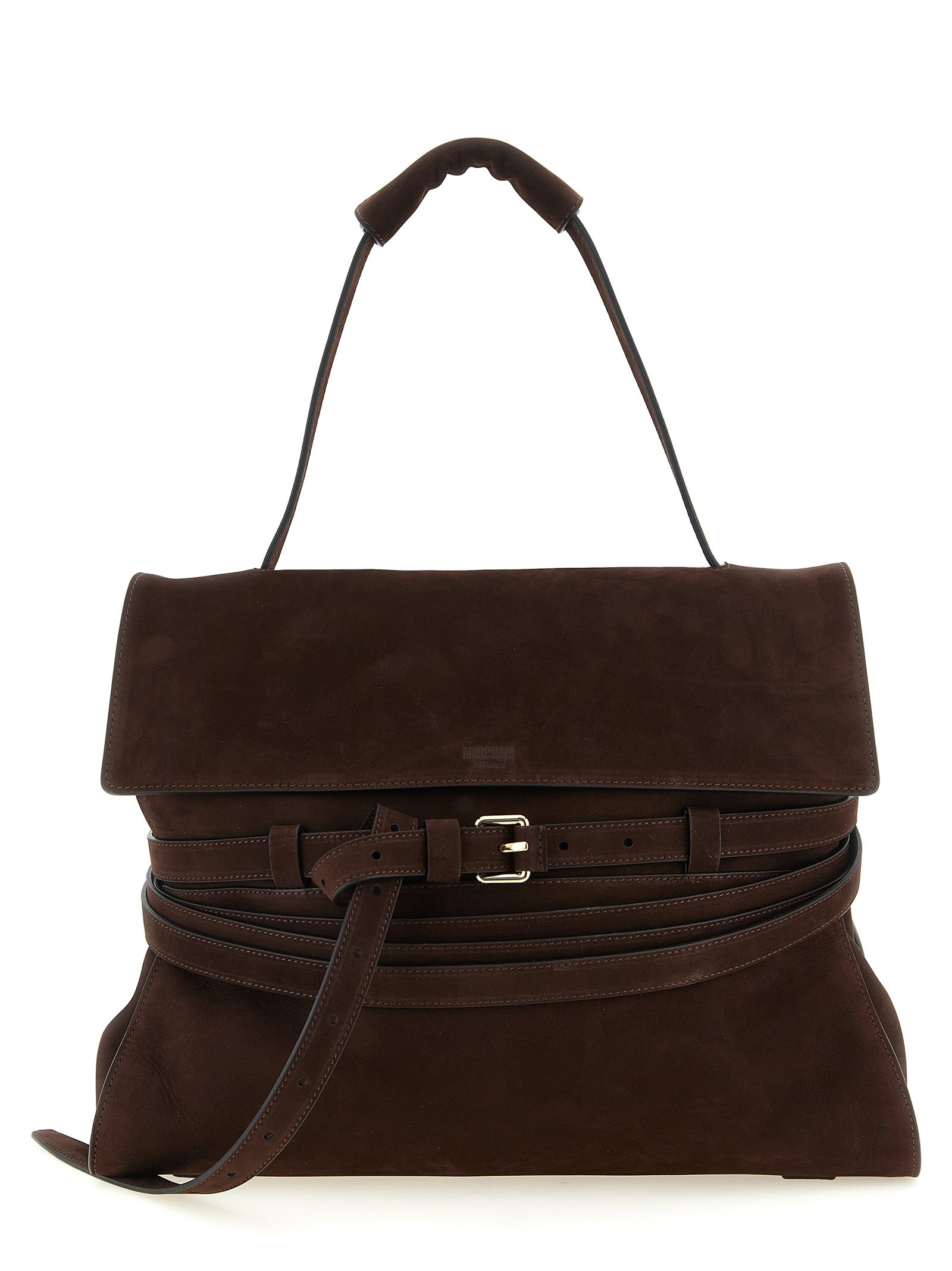 Brown Calfskin Shoulder Bag