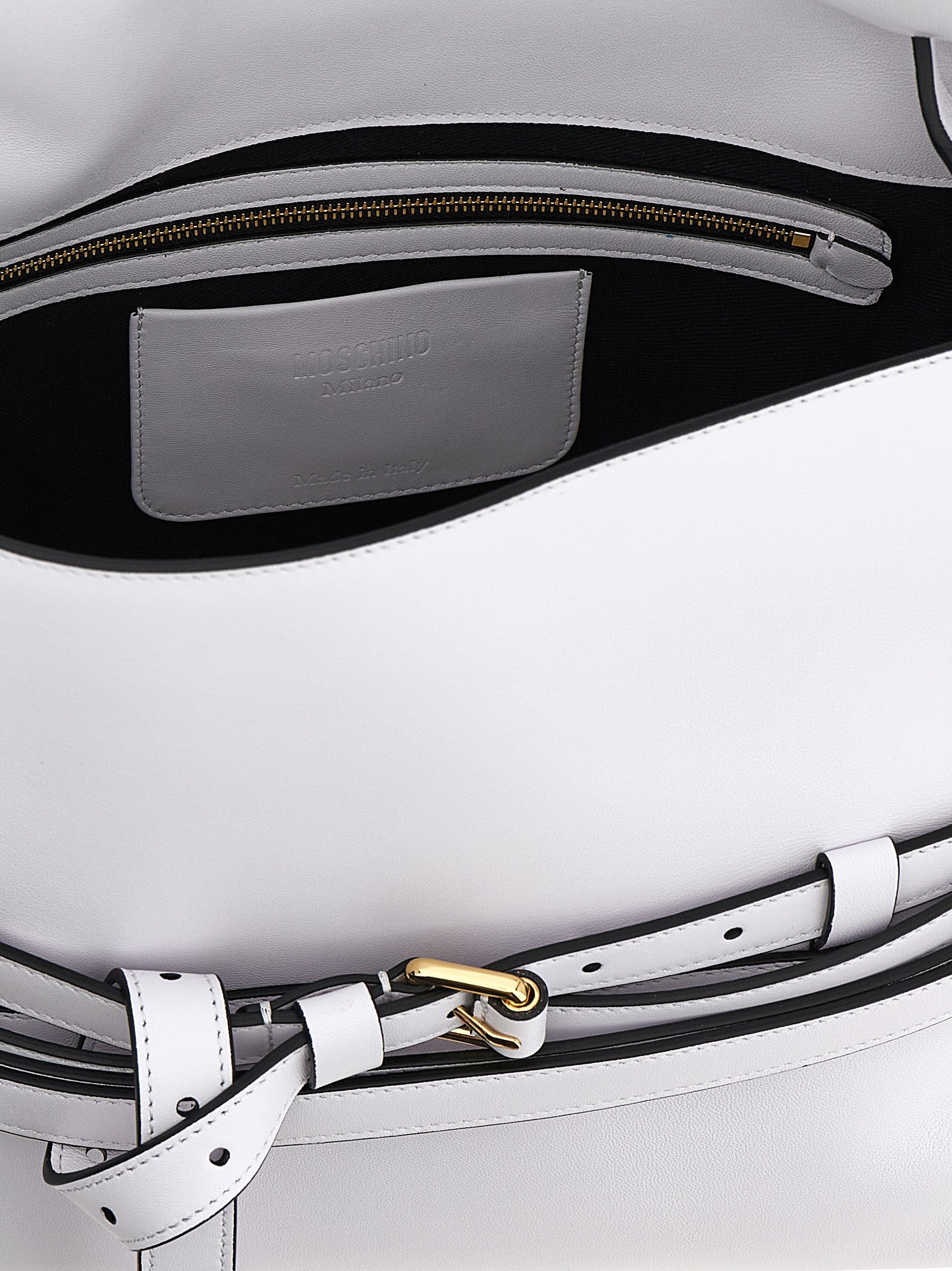 White Napa Leather / Calf Bos Taurus Shoulder Bag