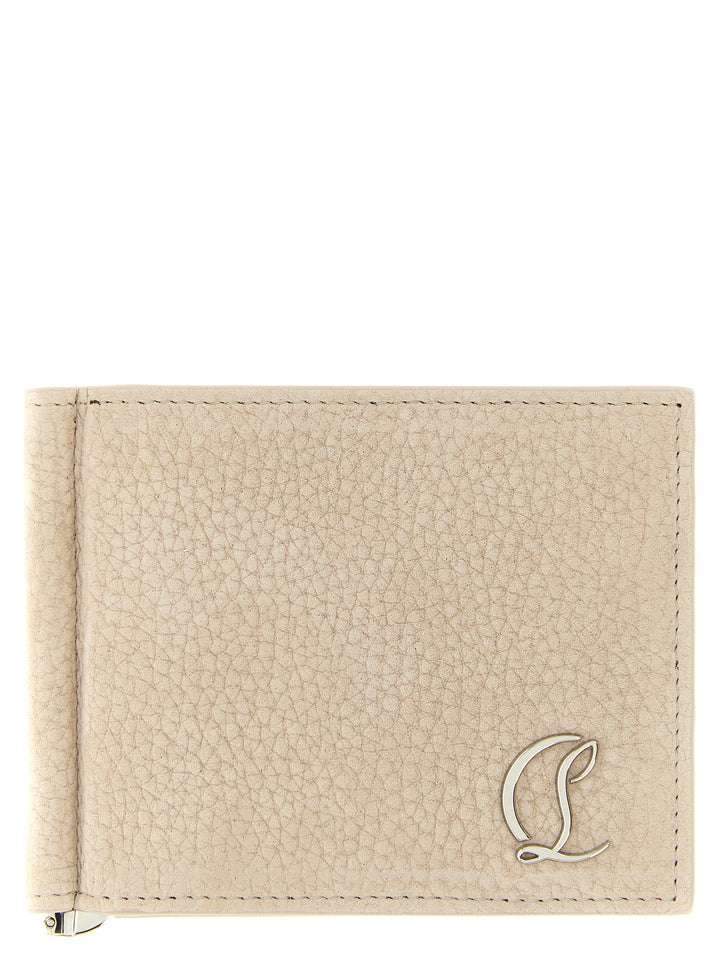 Christian Louboutin Lommebok i beige kalveskinn