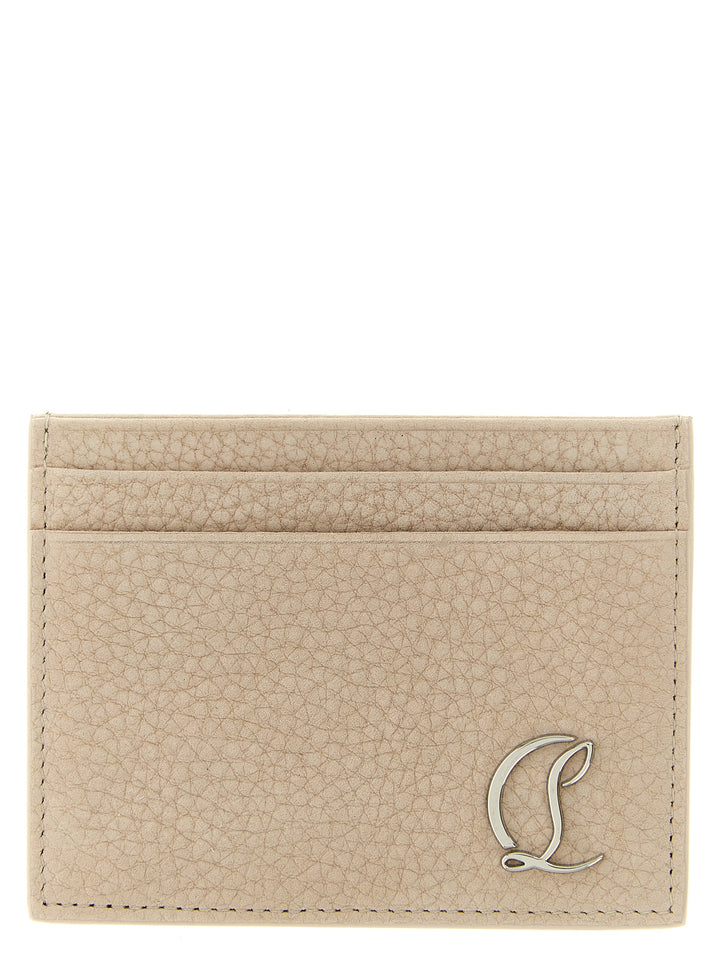 Christian Louboutin Kortholder i Beige Kalveskinn