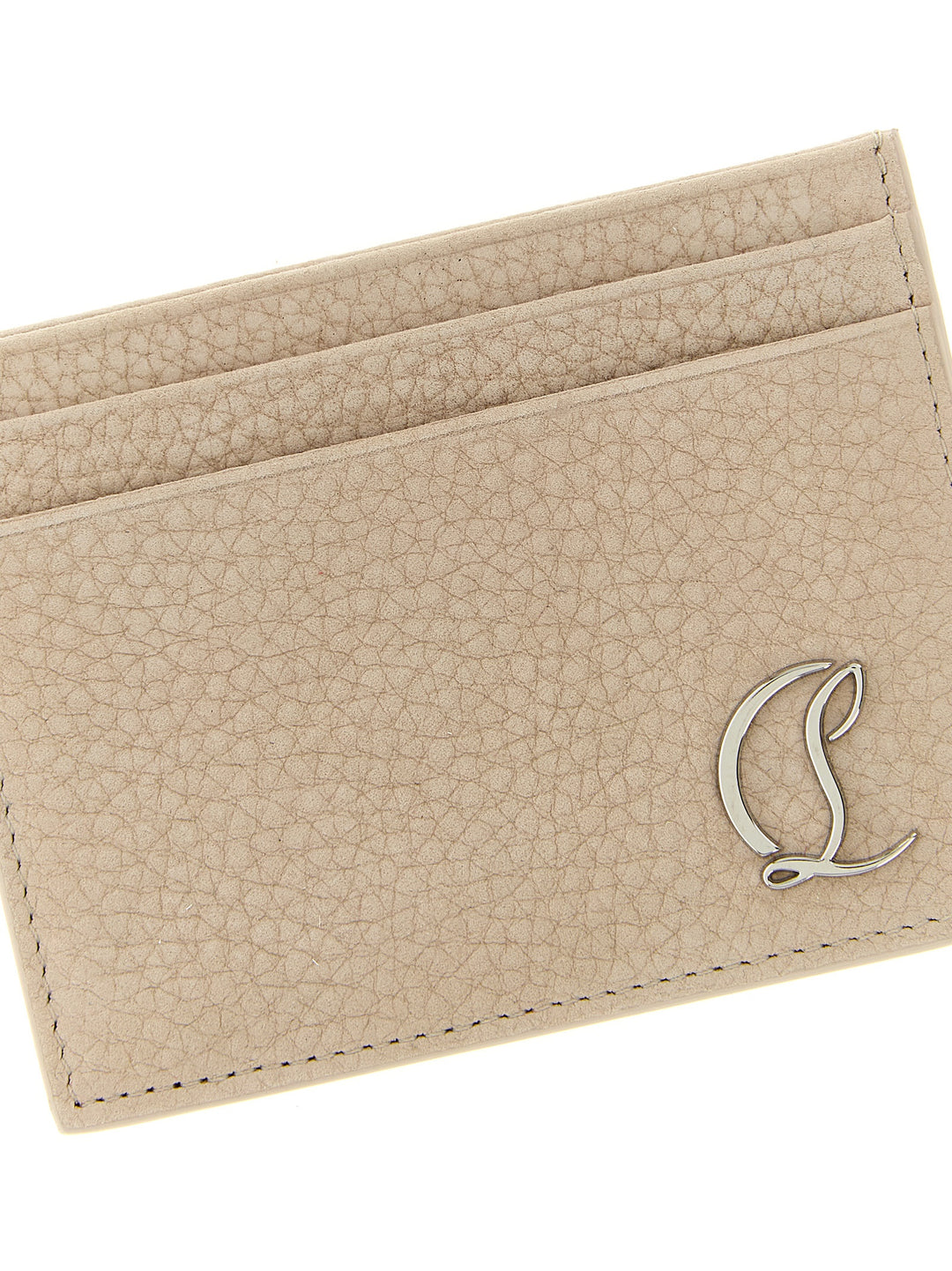 Christian Louboutin Kortholder i Beige Kalveskinn