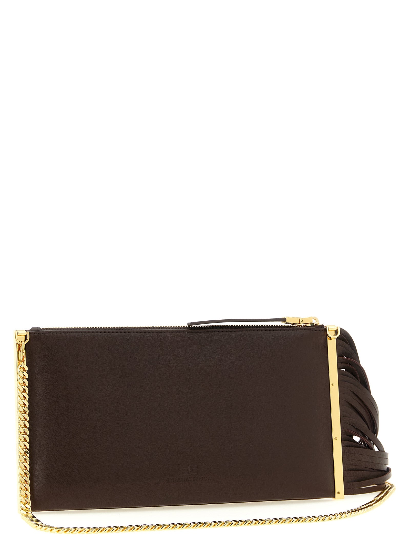 Elisabetta Franchi Brun Skinnclutch