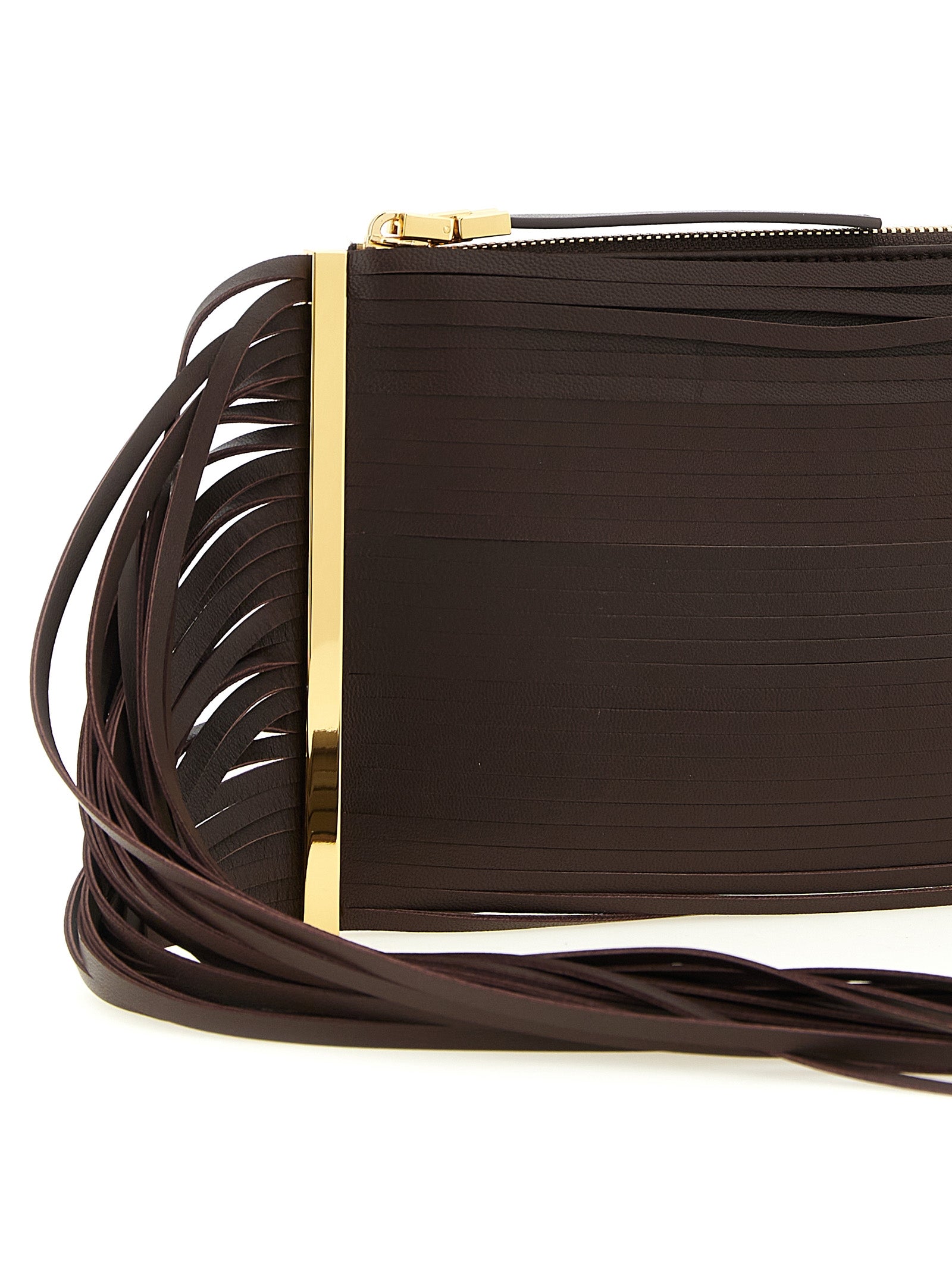 Elisabetta Franchi Brun Skinnclutch