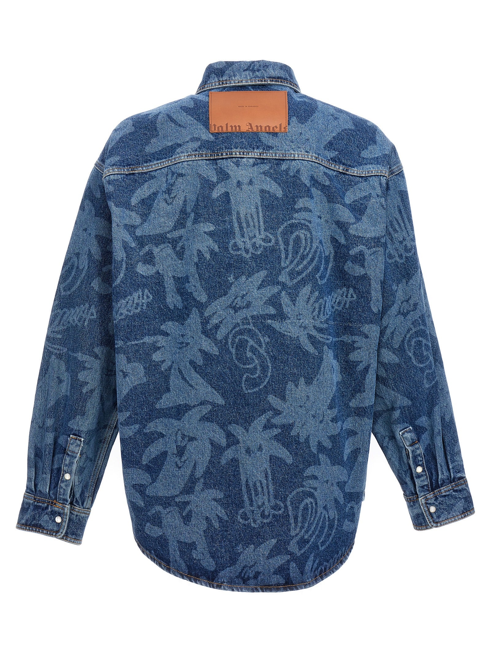 Palm Angels Blue Cotton Denim Jacket