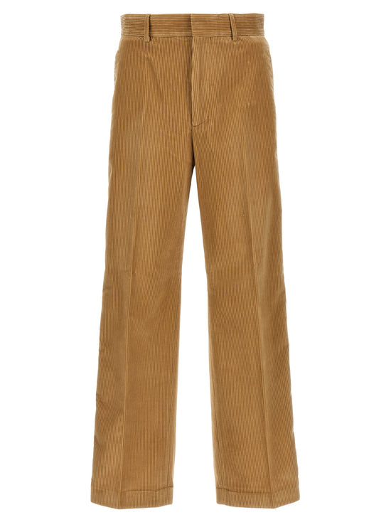 Palm Angels Beige Cotton Casual Pants