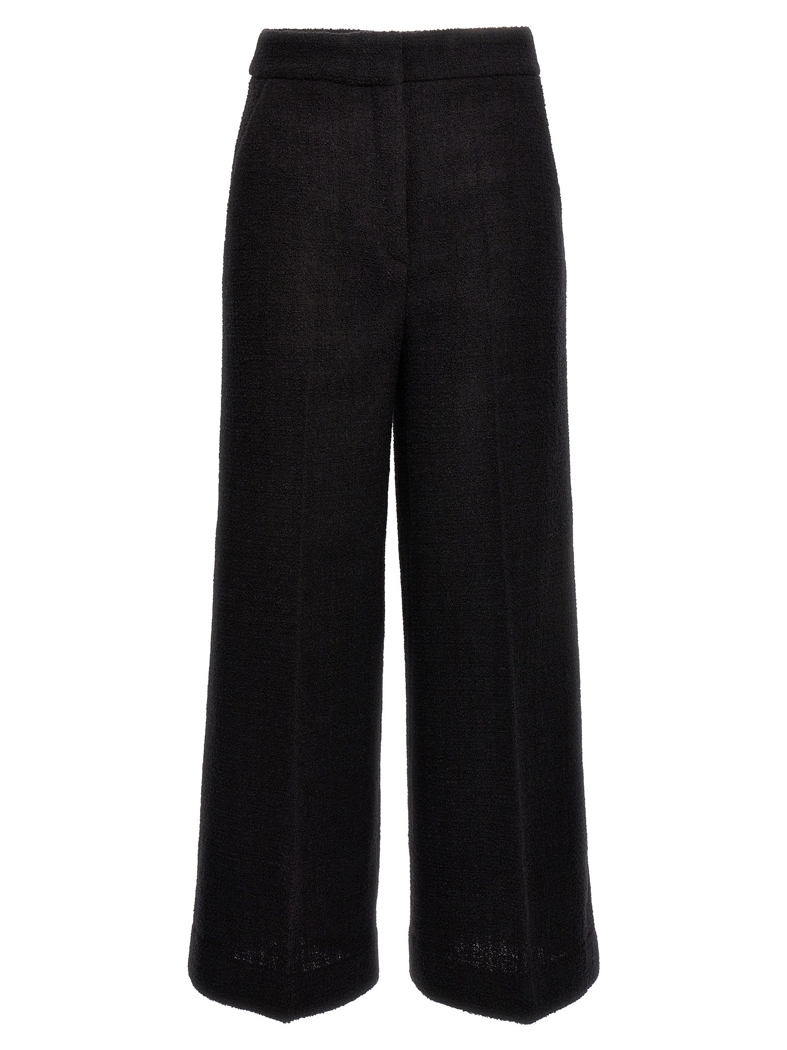 Black Wool Cropped Pants