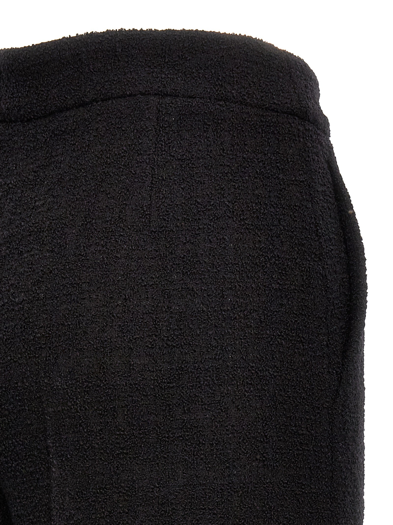 Black Wool Cropped Pants