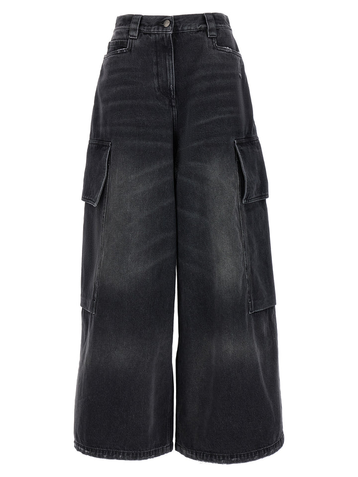 Palm Angels Grå Cargo Shorts i Bomull