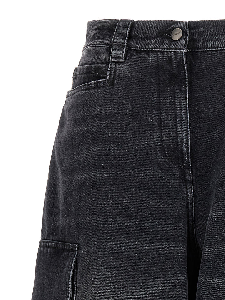 Palm Angels Grå Cargo Shorts i Bomull