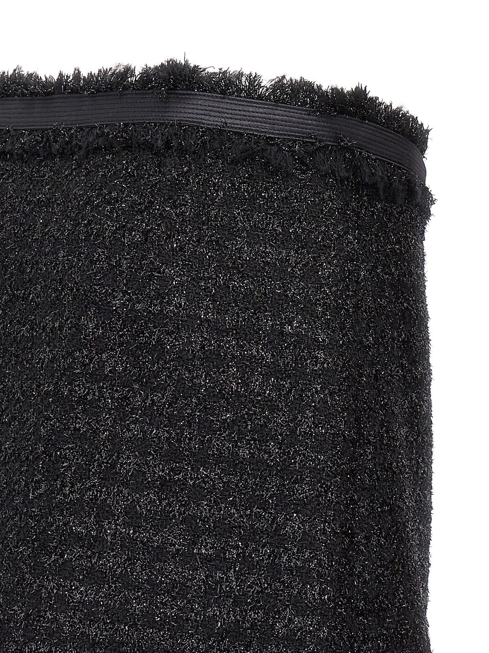 Black Virgin Wool Long Skirt