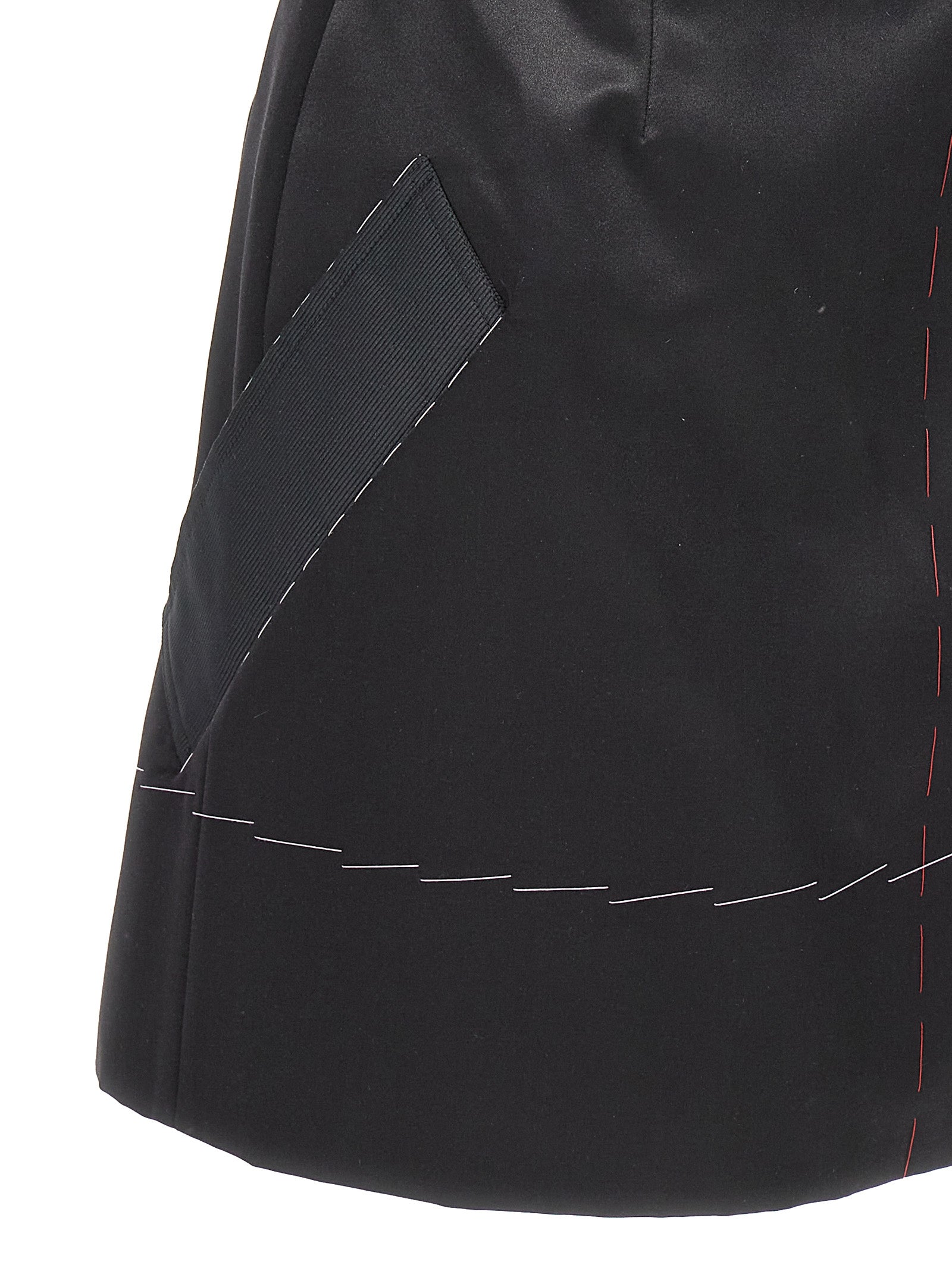Black Acetate Short Dress