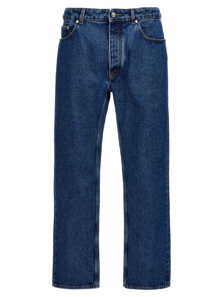 Palm Angels Blå Jeans i Bomull med Rett Passform