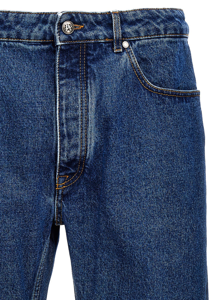 Palm Angels Blå Jeans i Bomull med Rett Passform