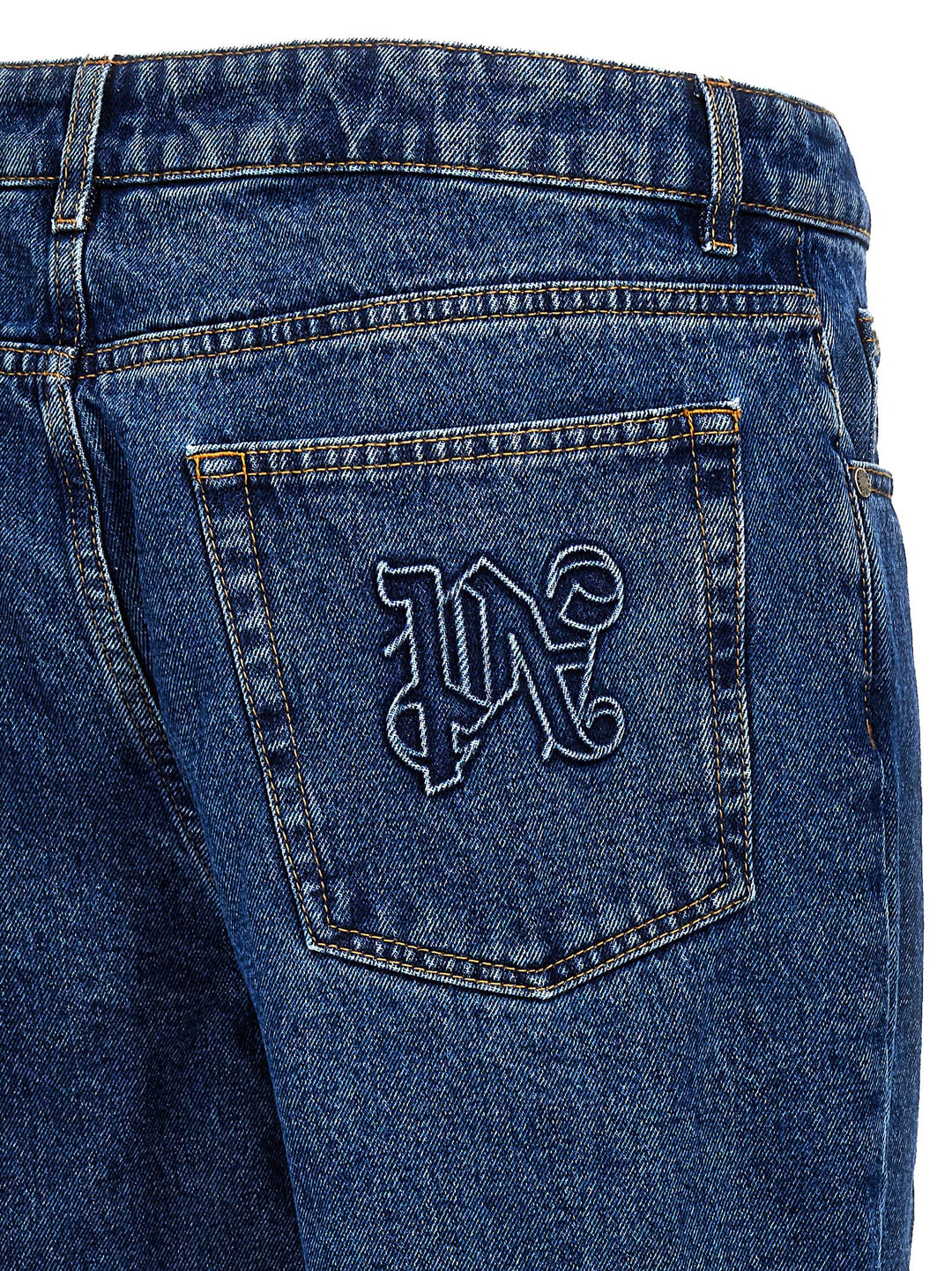 Palm Angels Blå Jeans i Bomull med Rett Passform