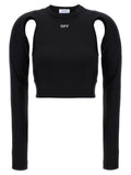 Off-White Black Polyamide Long Sleeve T-Shirt
