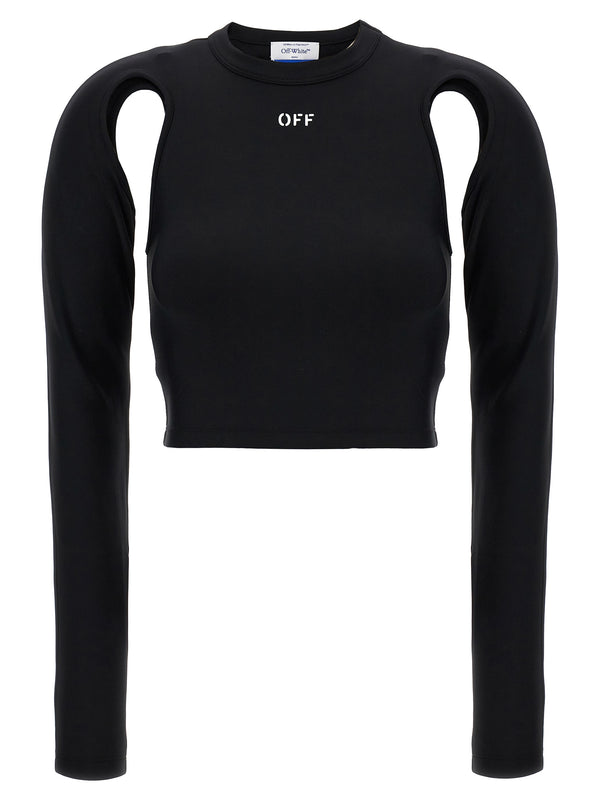 Off-White Black Polyamide Long Sleeve T-Shirt