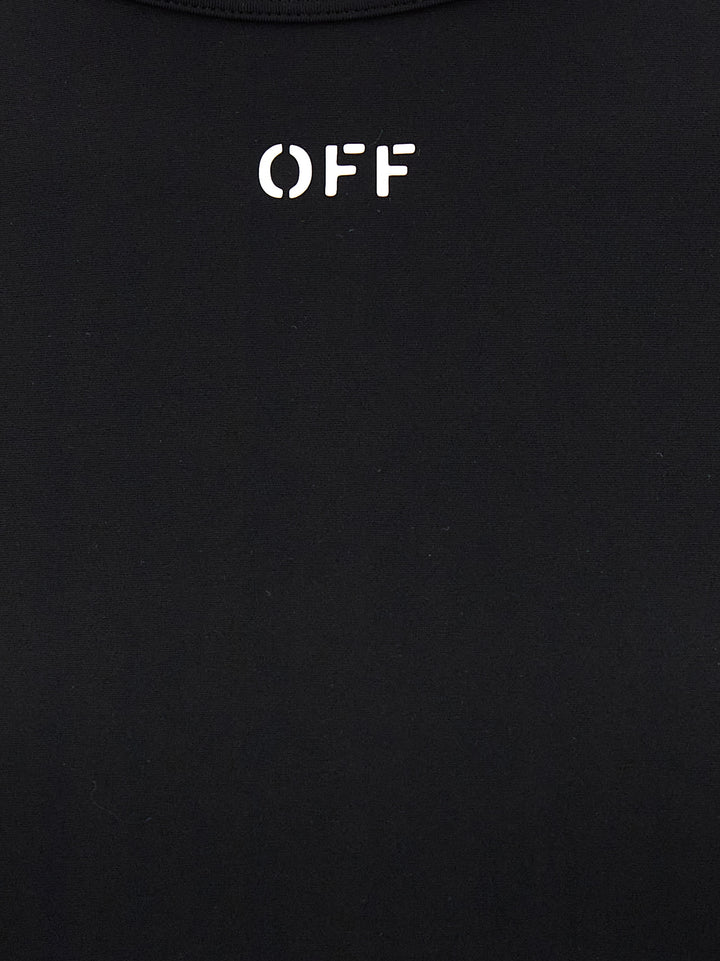 Off-White Svart Polyamid Langermet T-skjorte