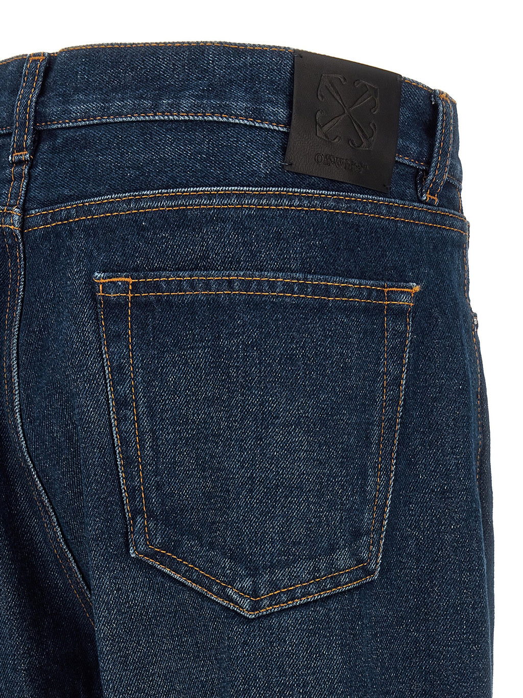 Off-White Blue Cotton Jeans Denim