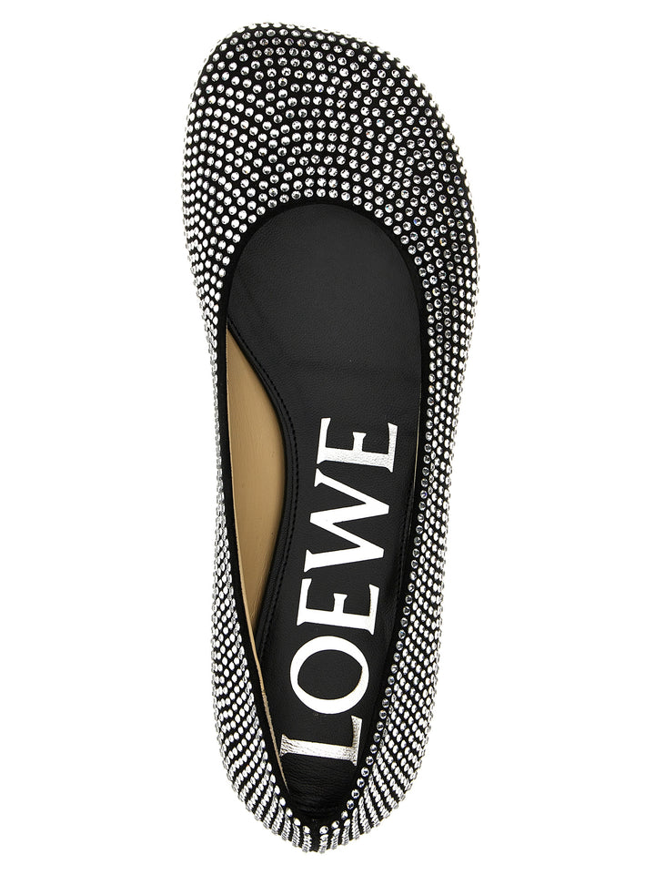 Loewe sorte ballerinasko i geiteskinn