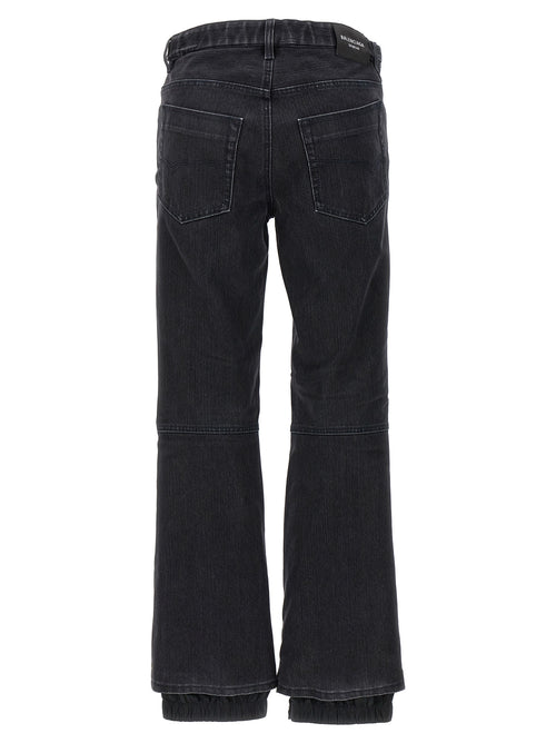 Balenciaga Black Cotton Flared Jeans