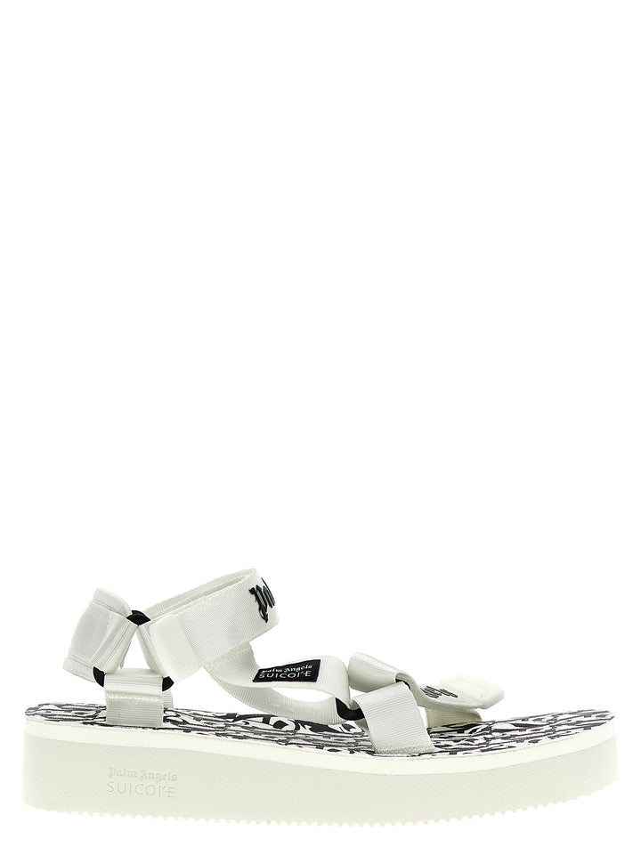 Palm Angels Bicolor Flat Sandaler i Polyester