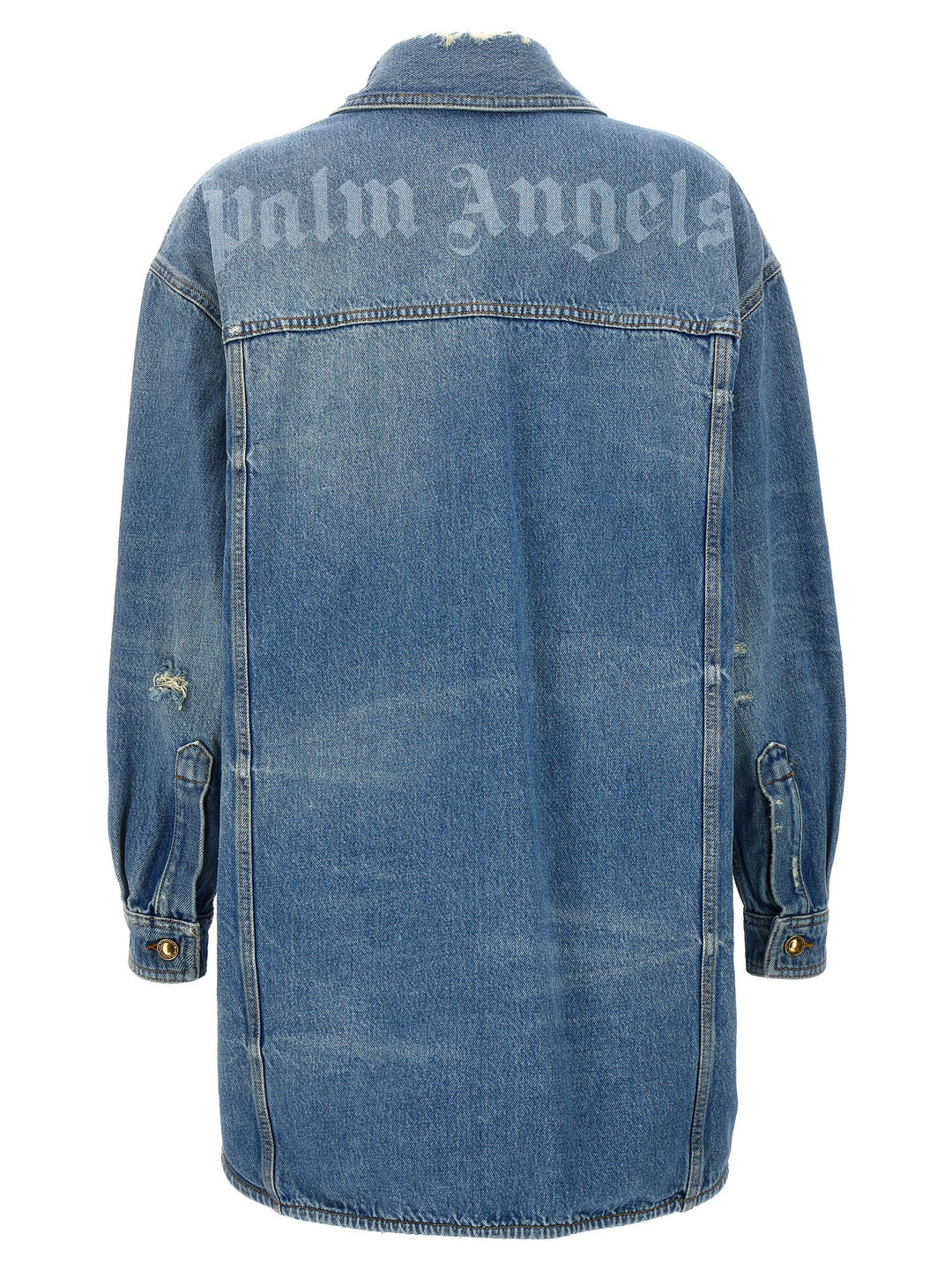 Palm Angels blå denimjakke i bomull