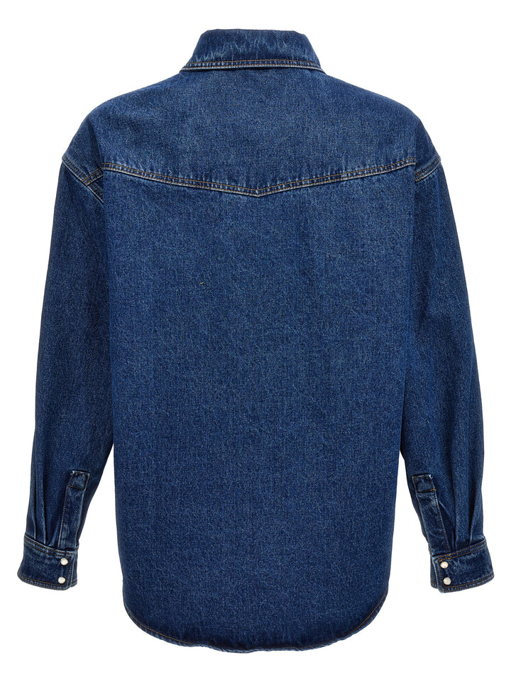 Palm Angels blå polyester dongerijakke