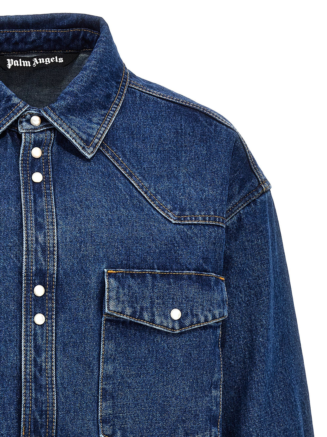 Palm Angels blå polyester dongerijakke