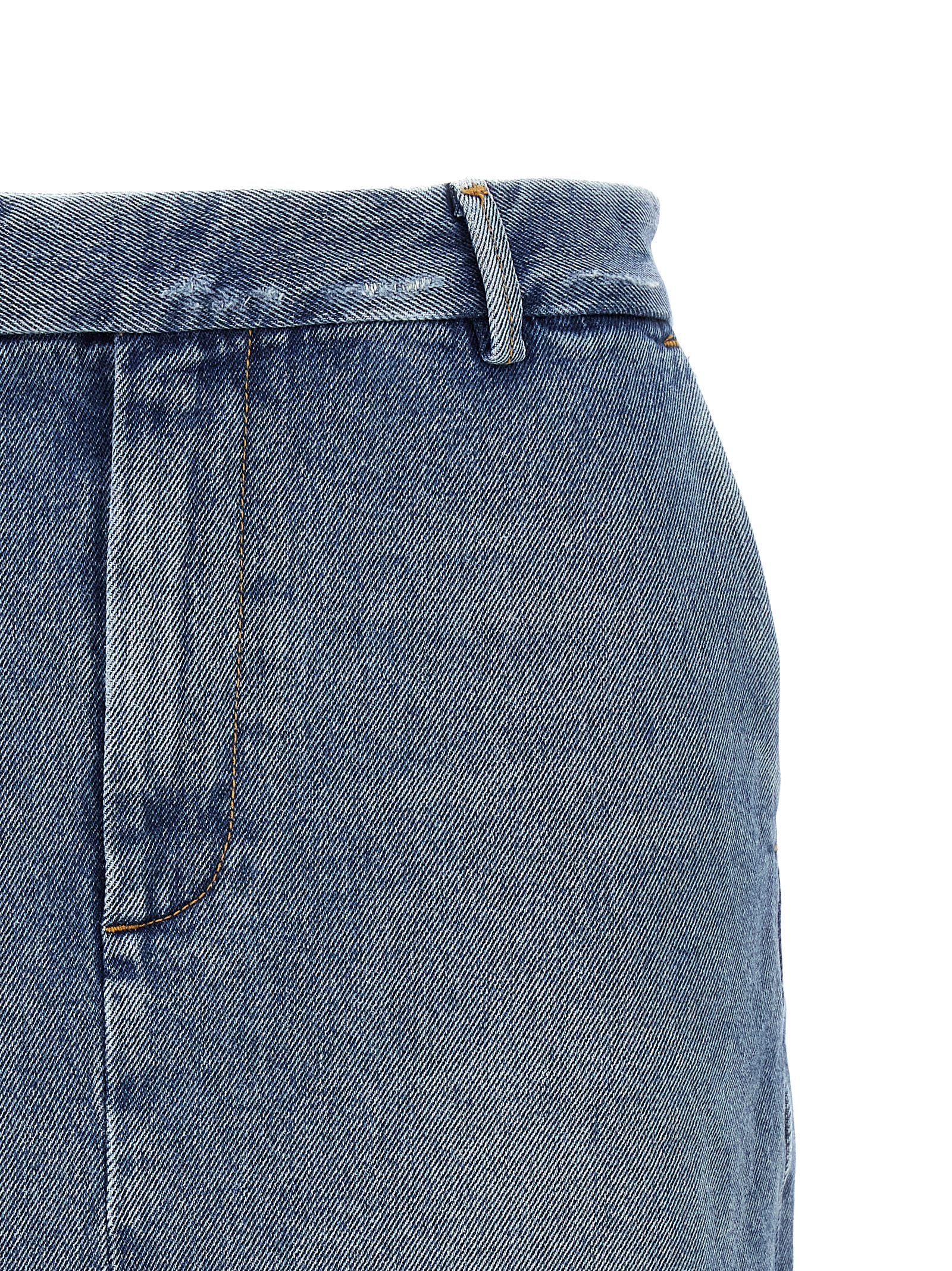Blue Cotton Long Skirt
