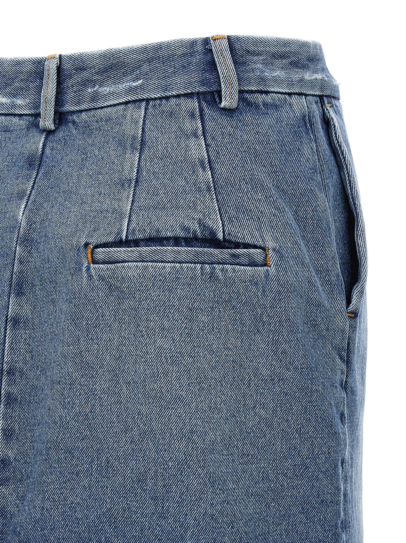 Blue Cotton Long Skirt