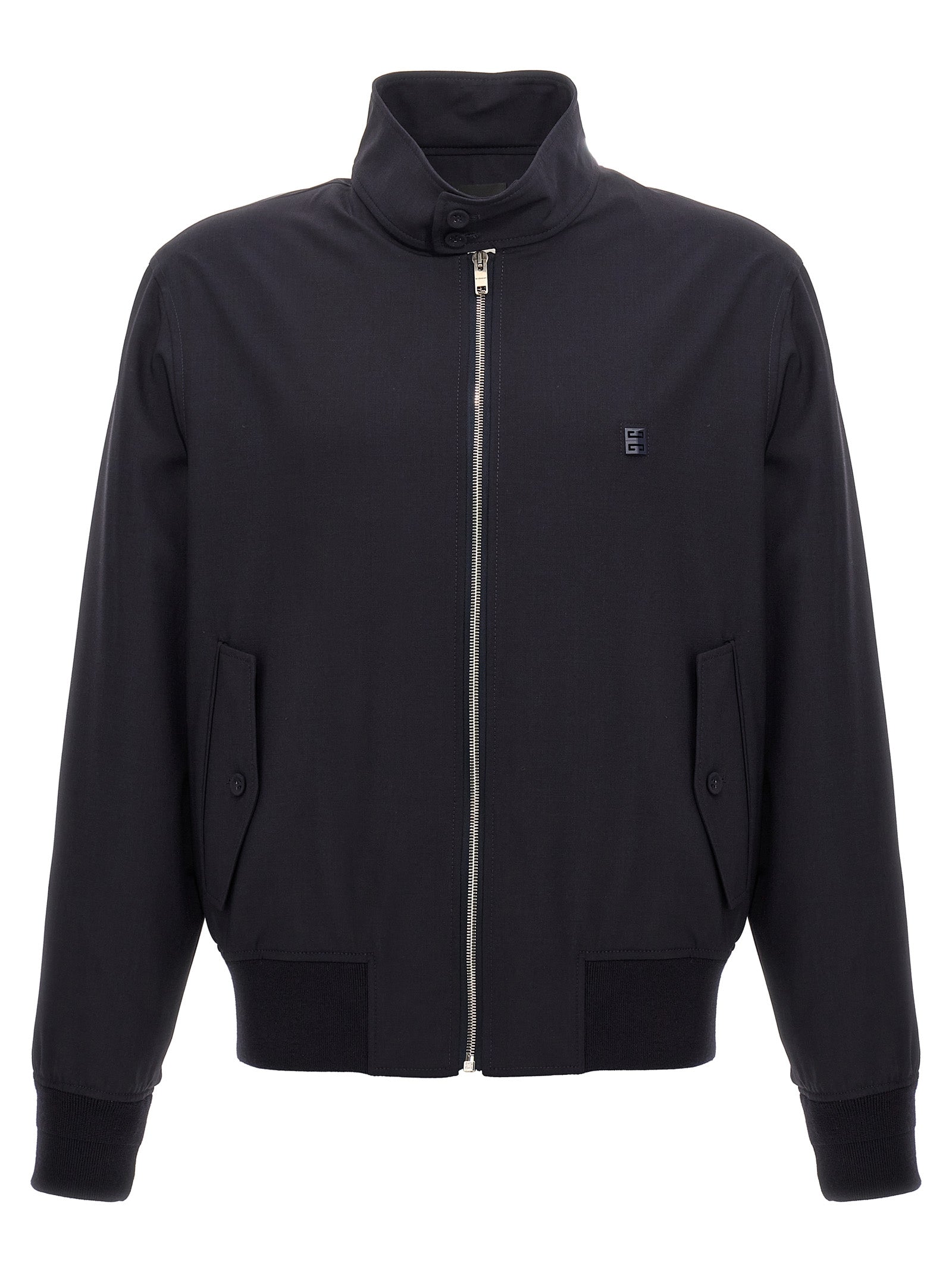 Blue Elastane Bomber