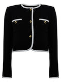 Moschino Bicolor Viscose Full-Length Jacket