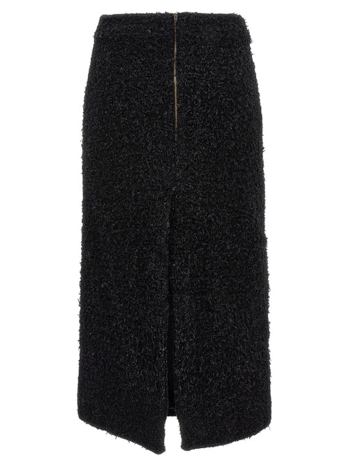 Balenciaga Black Cotton Midi Skirt