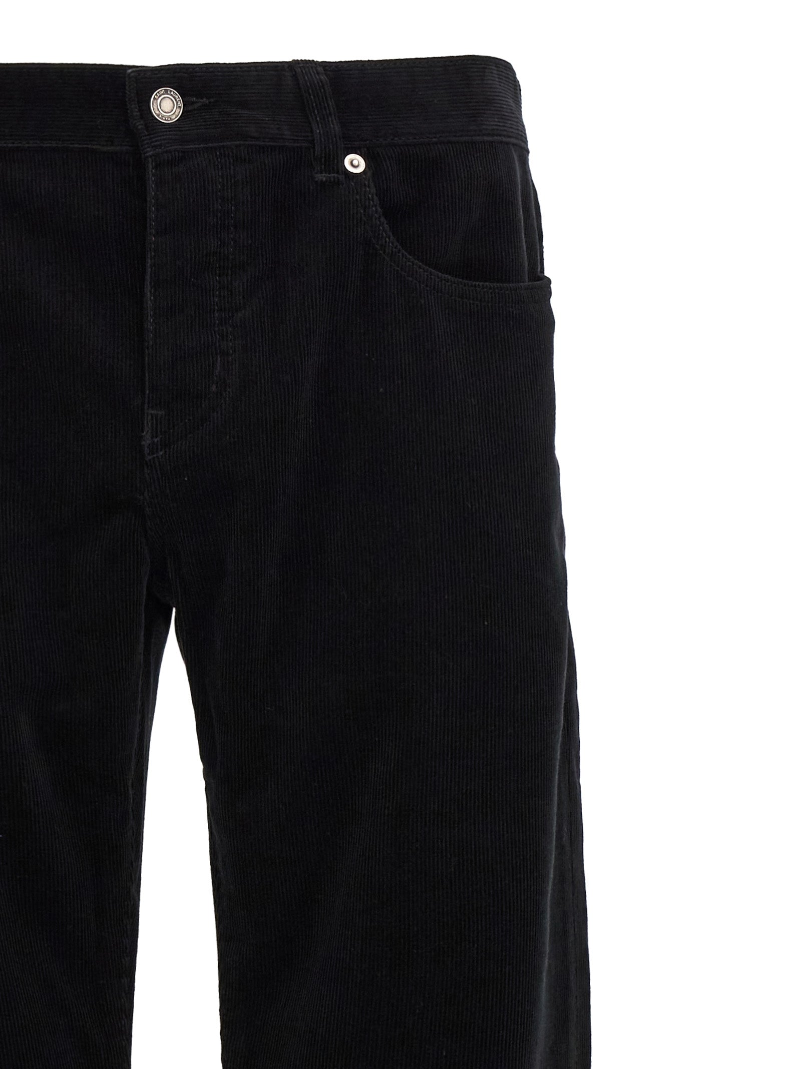 Black Cotton Casual Pants